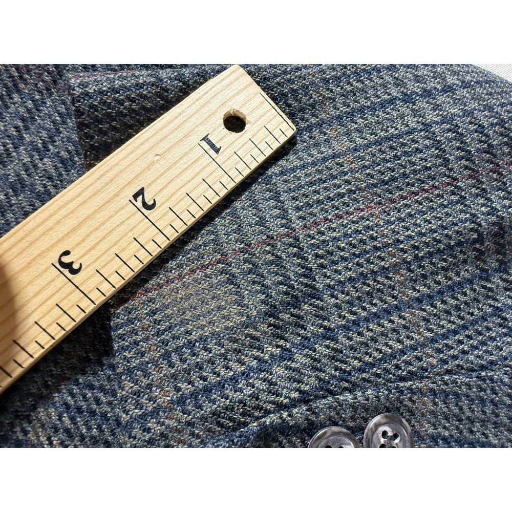VINTAGE Brooks Brothers Blazer Size 46L Brown Houndstooth Plaid Union Wool USA - Picture 16 of 16